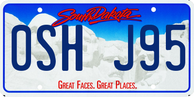 SD license plate 0SHJ95