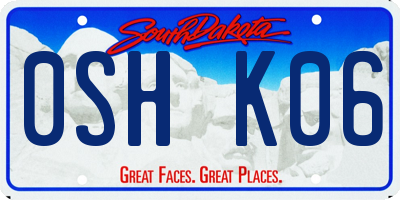 SD license plate 0SHK06