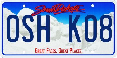 SD license plate 0SHK08