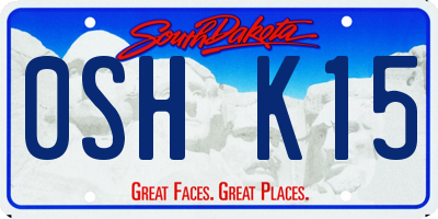 SD license plate 0SHK15