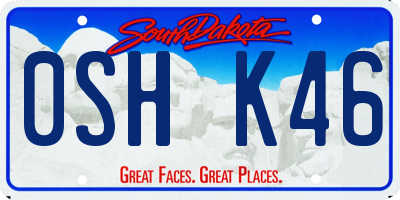 SD license plate 0SHK46
