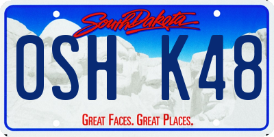SD license plate 0SHK48