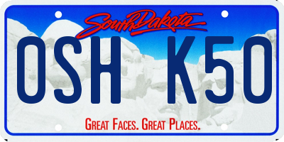 SD license plate 0SHK50