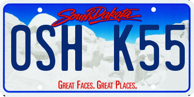 SD license plate 0SHK55