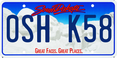 SD license plate 0SHK58