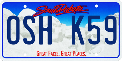 SD license plate 0SHK59