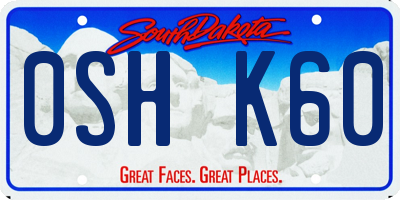 SD license plate 0SHK60