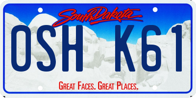SD license plate 0SHK61