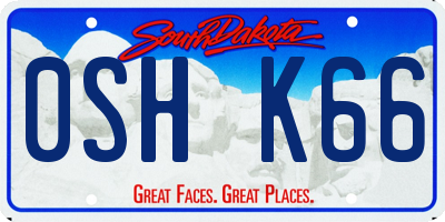 SD license plate 0SHK66
