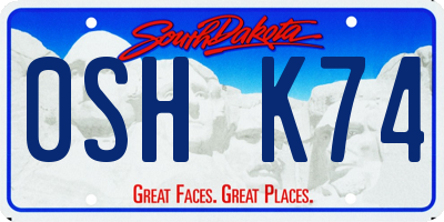 SD license plate 0SHK74