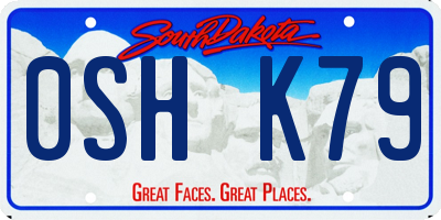 SD license plate 0SHK79