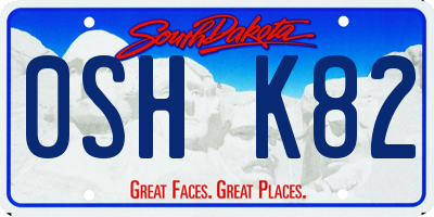 SD license plate 0SHK82