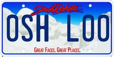 SD license plate 0SHL00