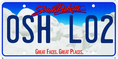 SD license plate 0SHL02