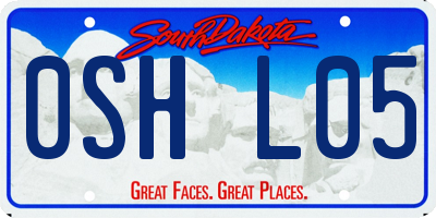 SD license plate 0SHL05