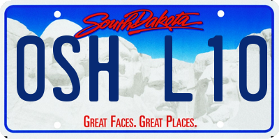SD license plate 0SHL10
