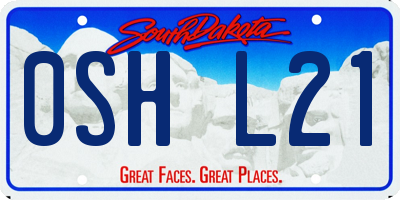 SD license plate 0SHL21