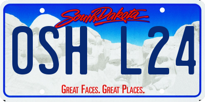SD license plate 0SHL24