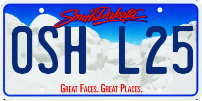 SD license plate 0SHL25