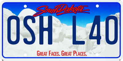 SD license plate 0SHL40