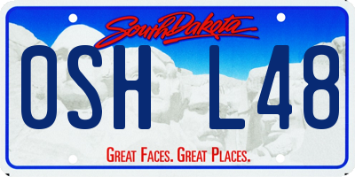 SD license plate 0SHL48