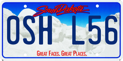 SD license plate 0SHL56