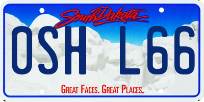 SD license plate 0SHL66