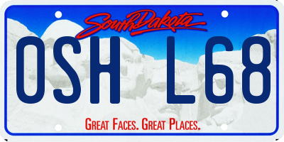 SD license plate 0SHL68