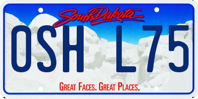 SD license plate 0SHL75