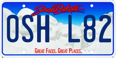 SD license plate 0SHL82