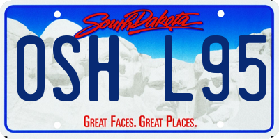SD license plate 0SHL95