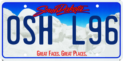 SD license plate 0SHL96