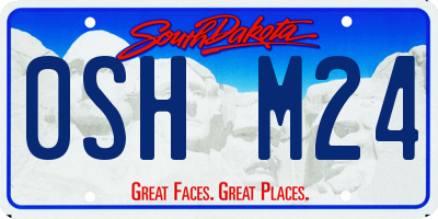 SD license plate 0SHM24