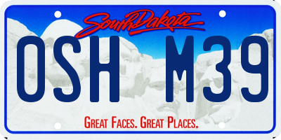 SD license plate 0SHM39