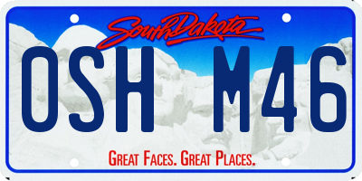 SD license plate 0SHM46
