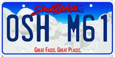 SD license plate 0SHM61