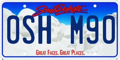 SD license plate 0SHM90