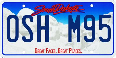 SD license plate 0SHM95