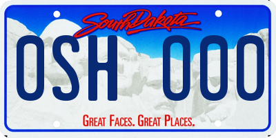 SD license plate 0SHO00