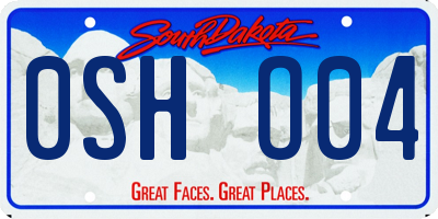 SD license plate 0SHO04