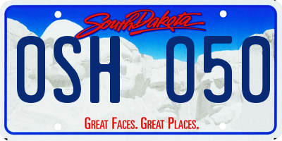 SD license plate 0SHO50