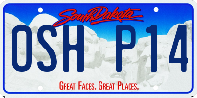 SD license plate 0SHP14