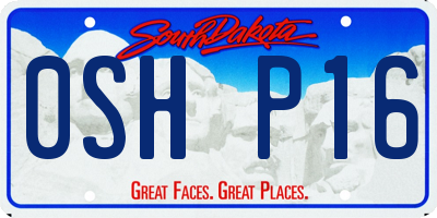 SD license plate 0SHP16