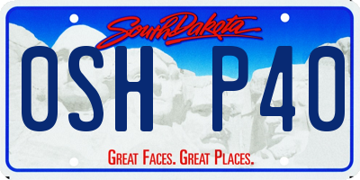 SD license plate 0SHP40