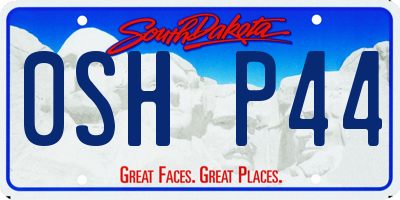 SD license plate 0SHP44