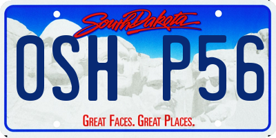 SD license plate 0SHP56