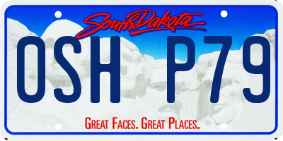 SD license plate 0SHP79
