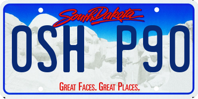 SD license plate 0SHP90