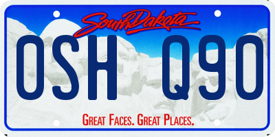 SD license plate 0SHQ90
