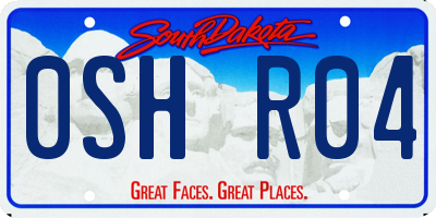SD license plate 0SHR04